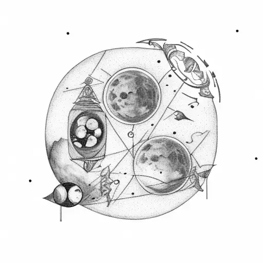 A cinema reel with moon phases incorporated into the filmstrip tattoo design idea