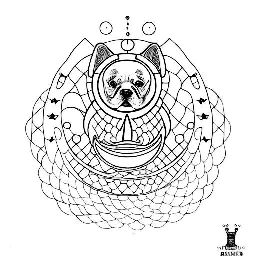 Aquarius, dog print, january 29 1991 tattoo design idea