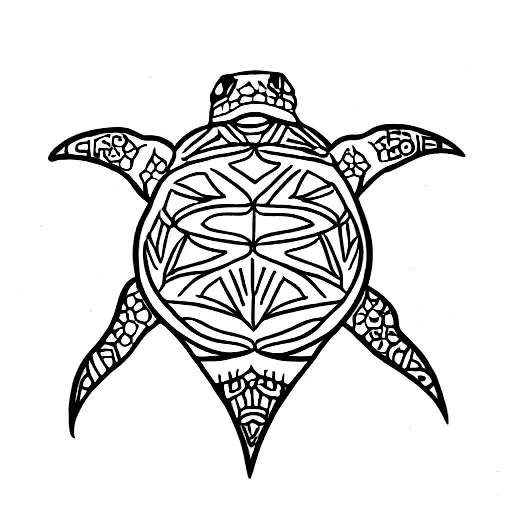 turtle shell tattoo with moon sun compass tattoo design idea