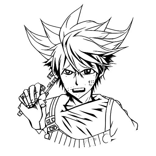  aki from chainsaw man tattoo design idea