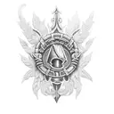 dagger With laurel wreath  tattoo design idea