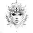 dagger With laurel wreath  tattoo design idea