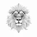 lion with ego tattoo design idea