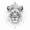 lion with ego tattoo design idea