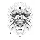 lion with ego tattoo design idea