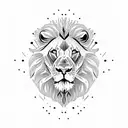 lion with ego tattoo design idea