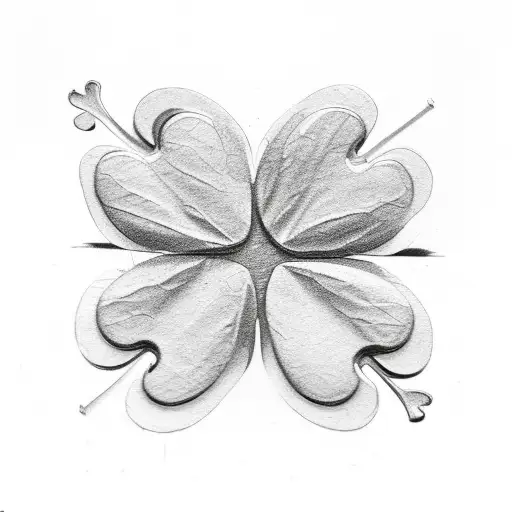 A four leaf clover made up of interconnected puzzle pieces tattoo design idea