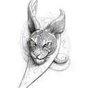 arco e flecha no meio, com um chapéu boina em cima, escrito "eu não ando só" tattoo design idea