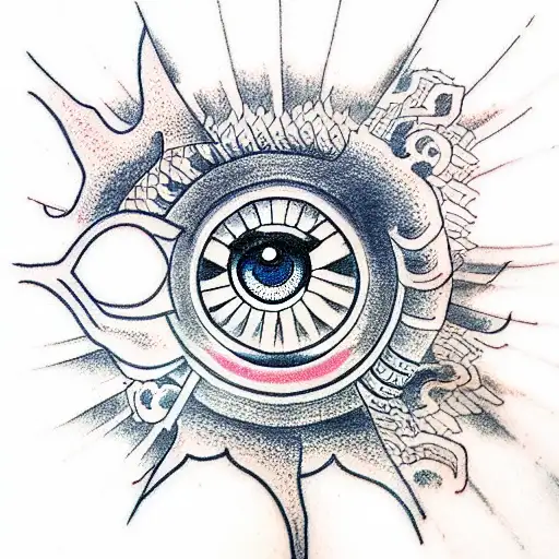 Evil Eye tattoo design idea