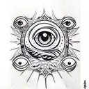 Evil Eye tattoo design idea