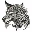 Viking wolf tattoo design idea