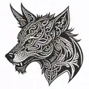 Viking wolf tattoo design idea