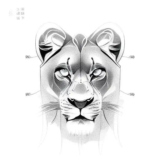 roaring lion clouds  tattoo design idea