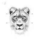 roaring lion clouds  tattoo design idea