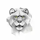 roaring lion clouds  tattoo design idea