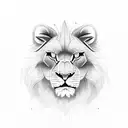 roaring lion memorial  tattoo design idea
