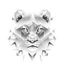 roaring lion memorial  tattoo design idea