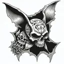 avenged sevenfold skullbat tattoo design idea