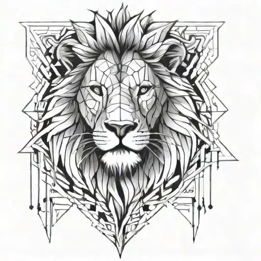 journal style tattoo featuring lion tattoo design idea