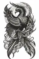 phoenix rising Phoenix wings sitting alone tattoo design idea