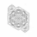 geometric mandala with snake tattoo design idea