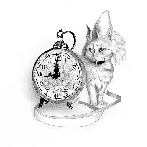 two clocks with Wyatt above one and Tatum above other ribbon between  tattoo design idea