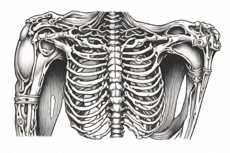 Rib cage tattoo tattoo design idea
