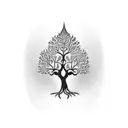Bodhi tree tattoo symbolizing enlightenment and growth tattoo design idea
