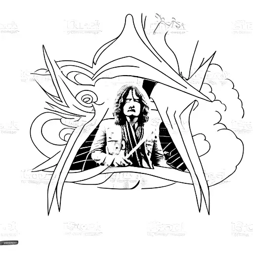 simple led zeppelin tattoo design idea