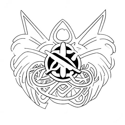 simple led zeppelin logo tattoo design idea