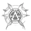 simple led zeppelin logo tattoo design idea