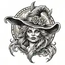witch hecate torch  tattoo design idea