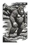 sasquatch tattoo design idea
