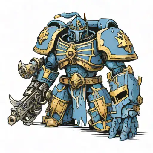 Warhammer 40k ultramarines tattoo design idea