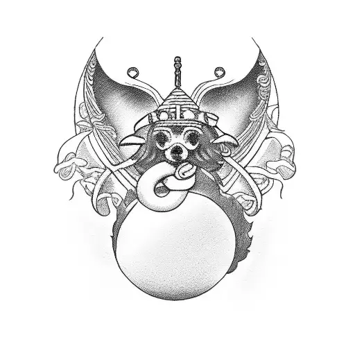 sailor jerry hula girl tattoo design idea