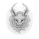 A stunning dotwork tattoo showcasing the allure of a stack of cash surrounded by intricate patterns, symbolizing wealth and success tattoo design idea