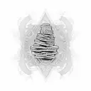 A stunning dotwork tattoo showcasing the allure of a stack of cash surrounded by intricate patterns, symbolizing wealth and success tattoo design idea