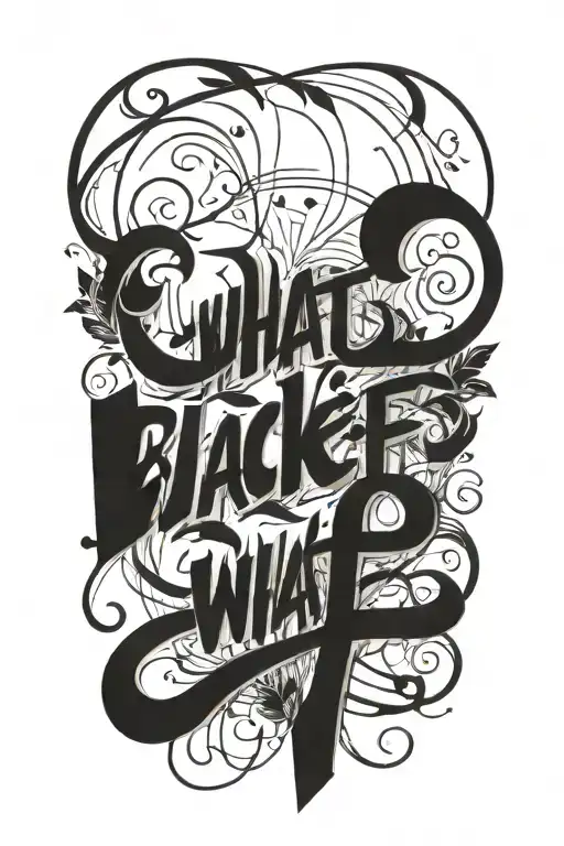 generate a typography tattoo with the words What If tattoo design idea