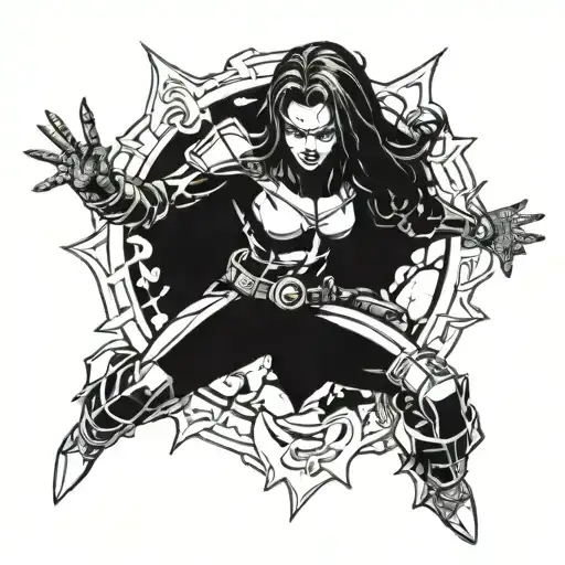 X-Men Rogue tattoo design idea