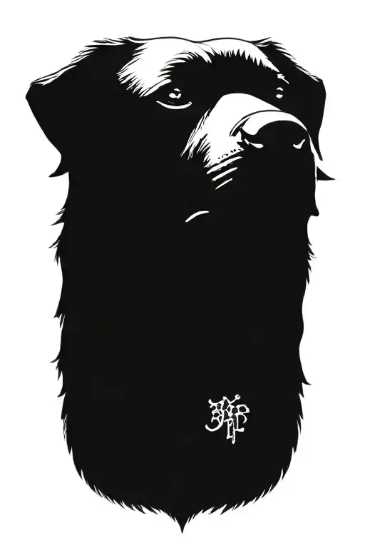 combine the quote "what if . . ." with an image of a rottweiler. tattoo design idea