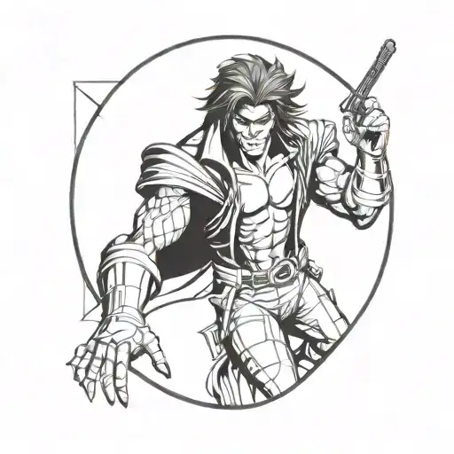X-Men Gambit tattoo design idea