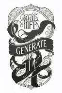 generate a typography tattoo with the words What If tattoo design idea