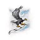 eagle with snake tattoo design idea