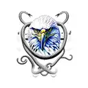 eagle with snake tattoo design idea