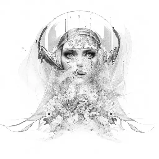 Her Soul Path, Digital Nomad, Traveler, Female tattoo design idea