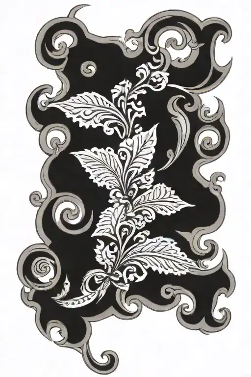 tooled leather tattoo design idea