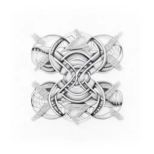 double helix in a tree tattoo design idea