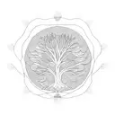 willow tree of life tattoo design idea