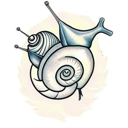 snail  tattoo design idea