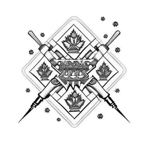 French Canadian Trash Polka Ukrainian  tattoo design idea